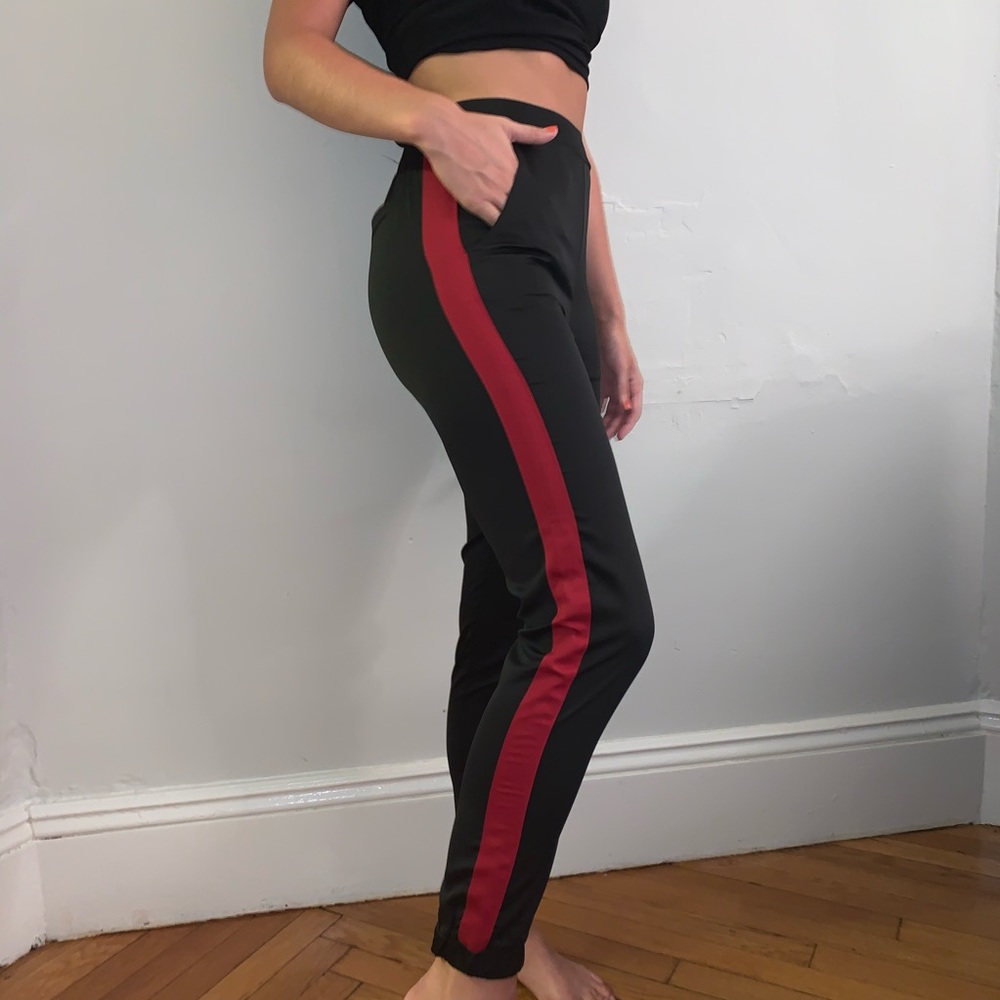 High-Waisted Black Tuxedo Pant